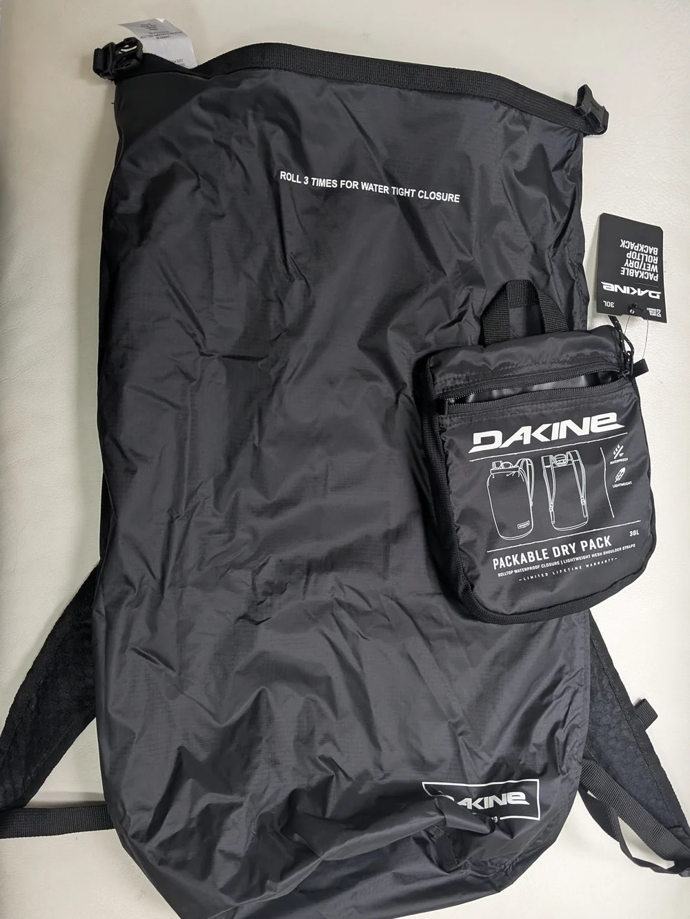 Dakine Packable Dry Pack 30L - Black (Brand New)